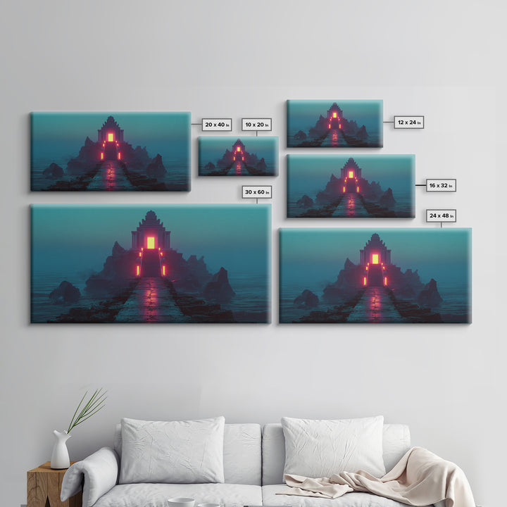 Serene Bamboo Forest Pathway Asian Landscape Art Print Framed Canvas Print Zen Wall Art Home Decor Meditation Room Decor Minimalist Art