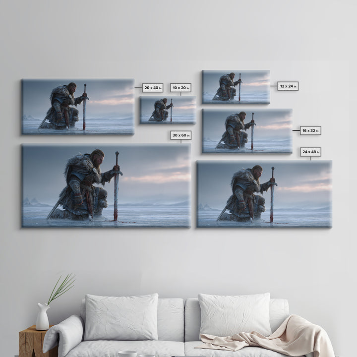 Starry Night Sky Over Rocky Desert Campfire Scene Magical Landscape Large Wall Art Canvas Print