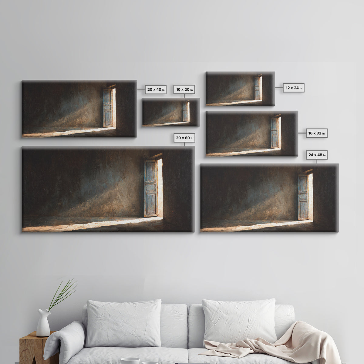 Neon Retro Sun Rising Over Digital Grid Mountains Sci Fi Landscape Wall Art Framed Canvas Print For Modern Living Room Decor