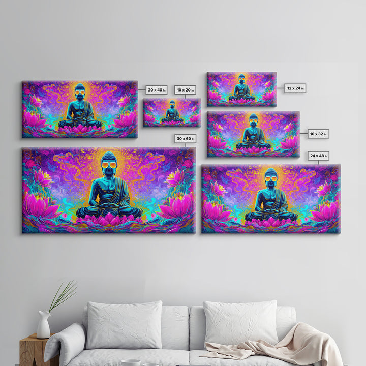 Fantasy Rainbow Staircase Leading To Clouds Surreal Wall Art Canvas Print Framed Canvas Print For Dreamy Home And Office Decor