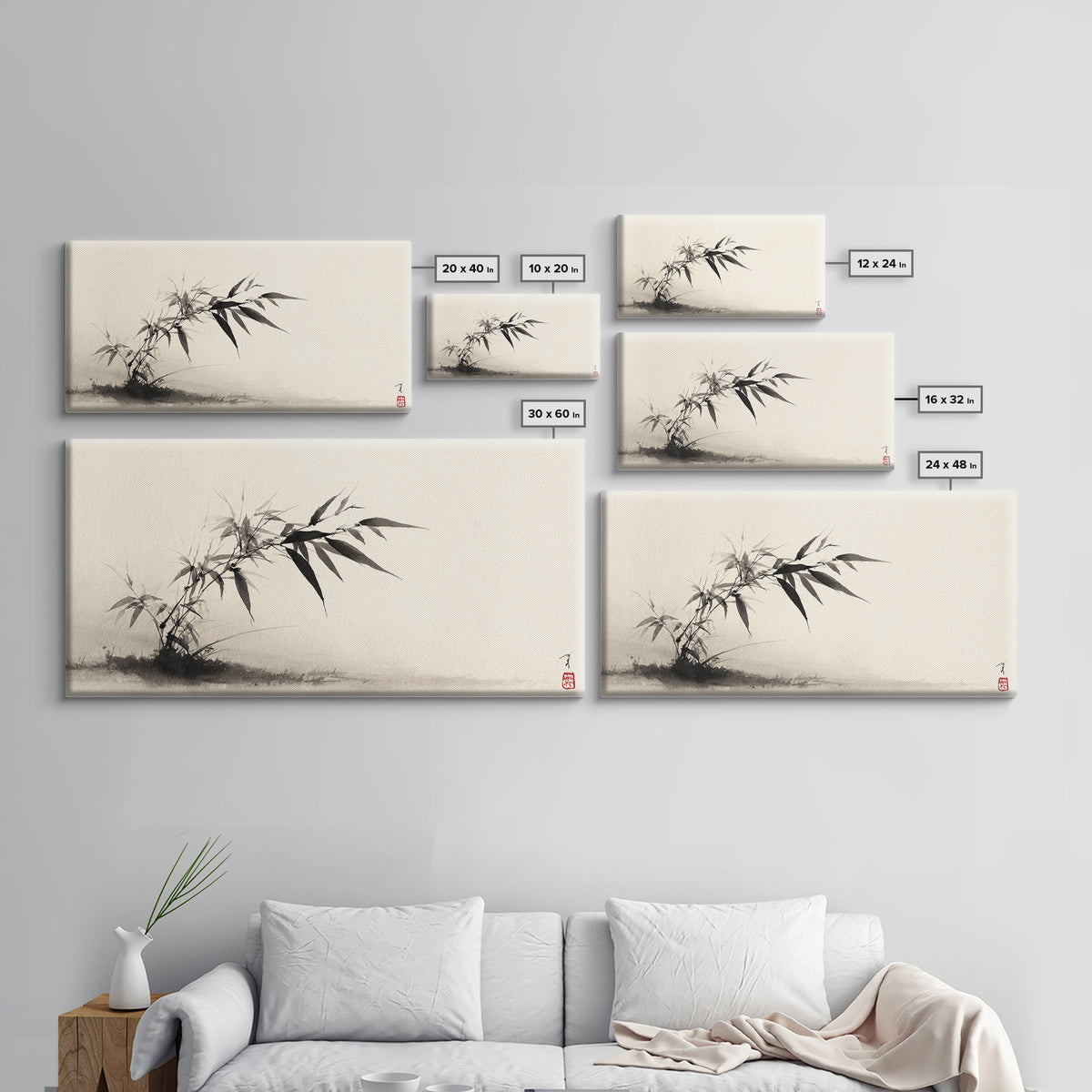 Autumn Mountain Canyon Landscape Painting Framed Canvas Print Large Wall Art Rustic Home Decor For Living Room Bedroom Office Wall Decor