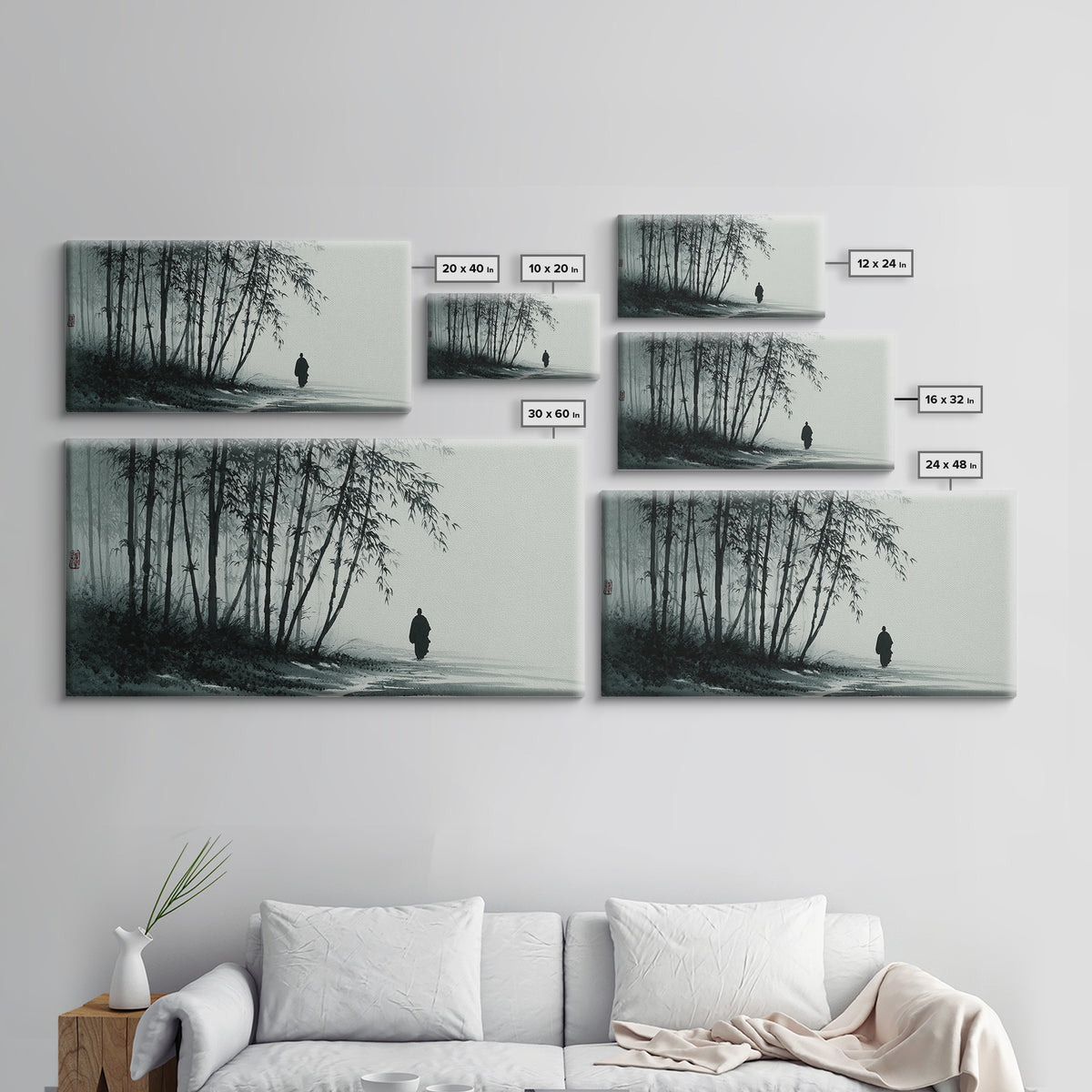 Digital Futuristic Neon Cityscape At Dusk Cyberpunk Wall Art Framed Canvas Print For Modern Urban Decor
