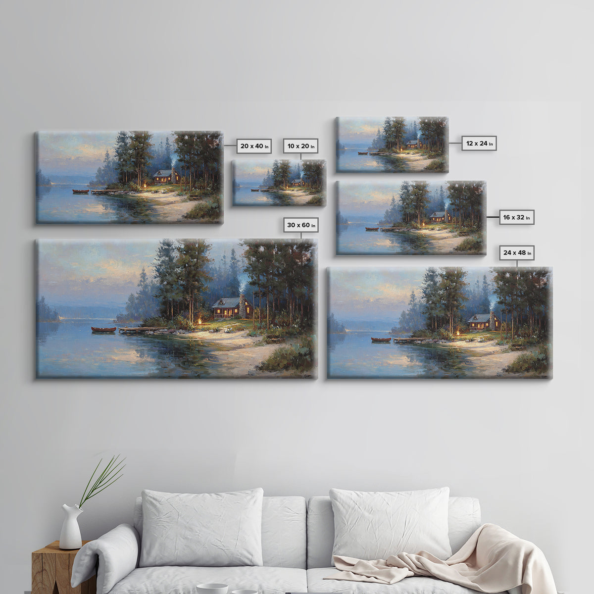 Golden Wheat Field With Rustic Windmill Under Blue Sky Charming Farmhouse Wall Art Framed Canvas Print For Country Home Decor And Living Room