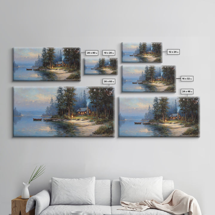 Golden Wheat Field With Rustic Windmill Under Blue Sky Charming Farmhouse Wall Art Framed Canvas Print For Country Home Decor And Living Room