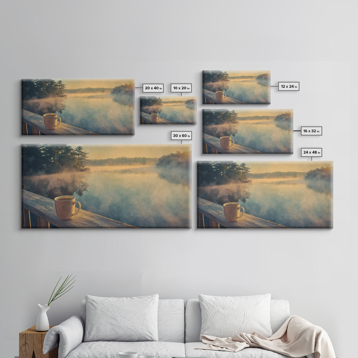 Epic Warrior At Sunset Landscape Scene Large Framed Canvas Print Dramatic Fantasy Wall Art