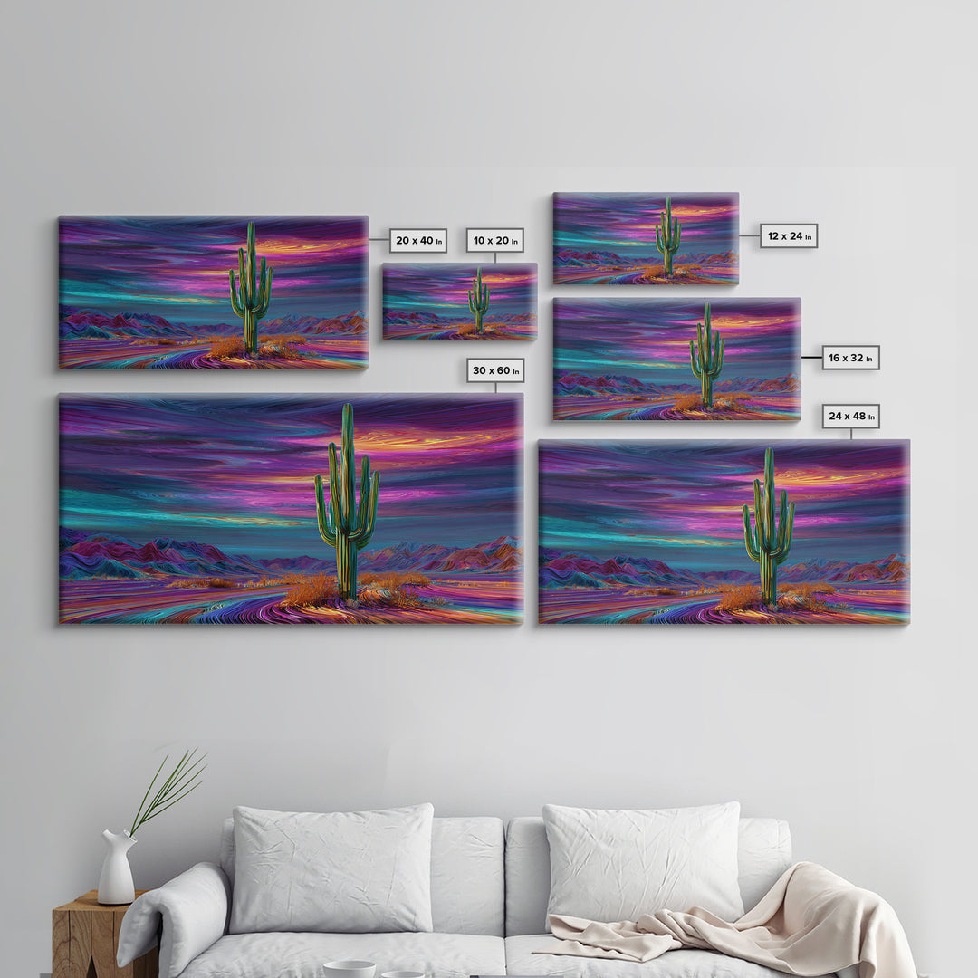 Futuristic Neon Cityscape With Skyscrapers Reflected On Water Large Wall Art Framed Canvas Print Modern Urban Home Decor