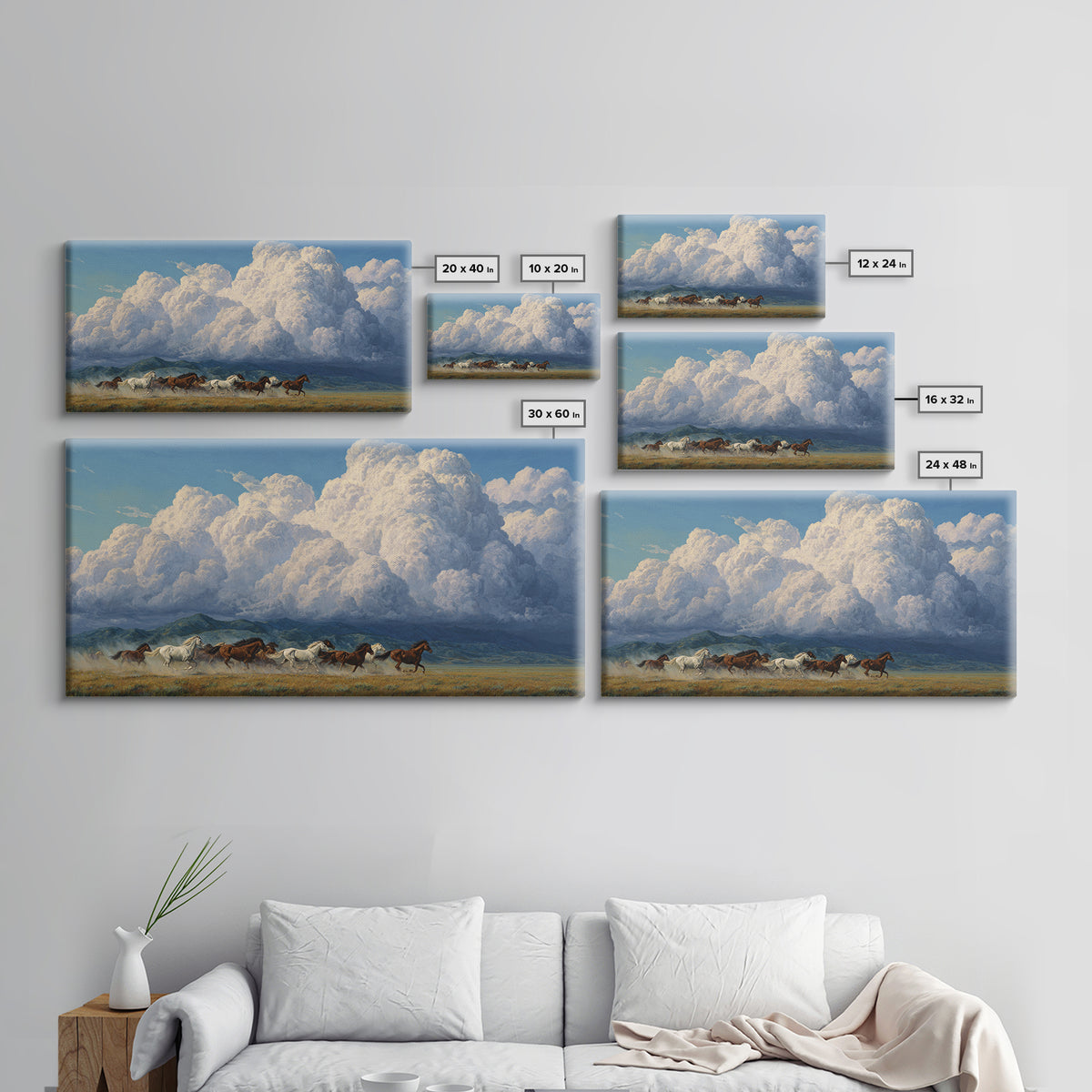 Lush Mountain Stream Landscape With Blue Sky Original Oil Painting Wall Art For Rustic Farmhouse Or Cabin Decor Framed Canvas Print Gift For Nature Lover