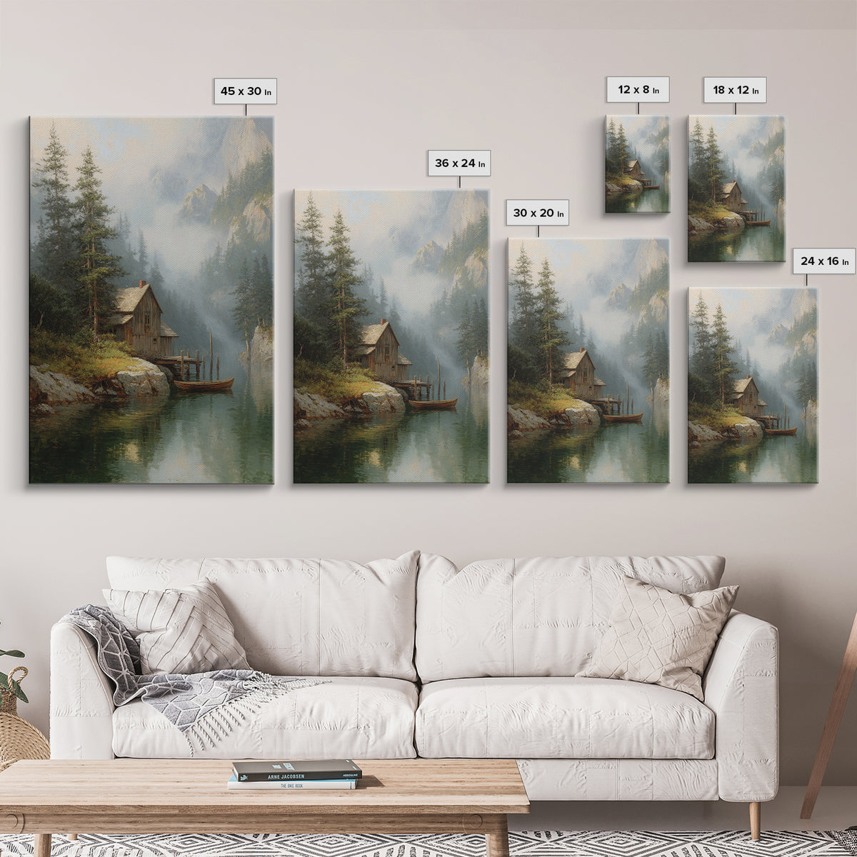 Digital Fantasy Western Horse Rider Canyon Landscape - Canvas Print Large Wall Art Rustic Home Decor For Living Room
