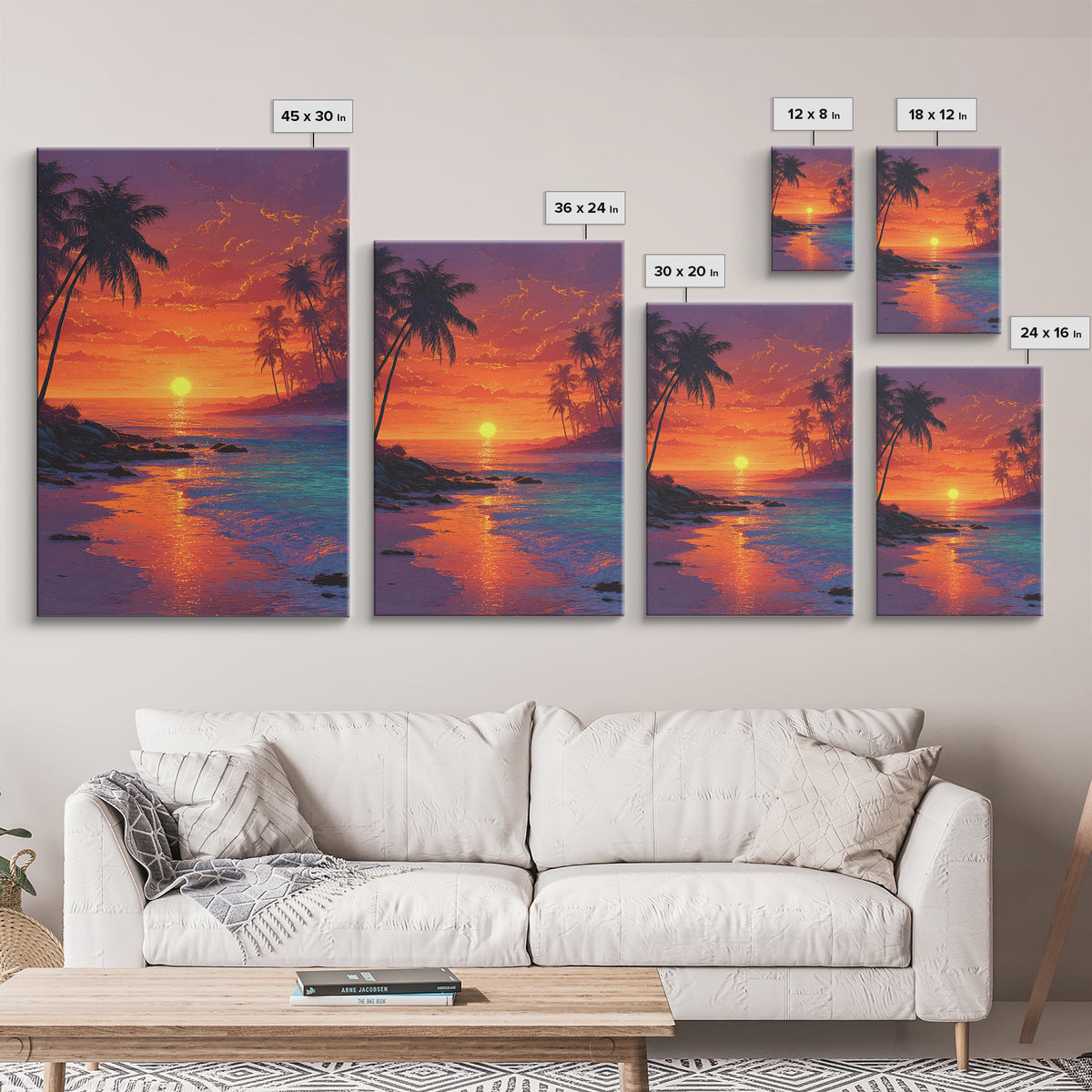 Colorful Mystic Ocean Wave With Buddha Silhouette Wall Art Canvas Print Vibrant Spiritual Home Decor