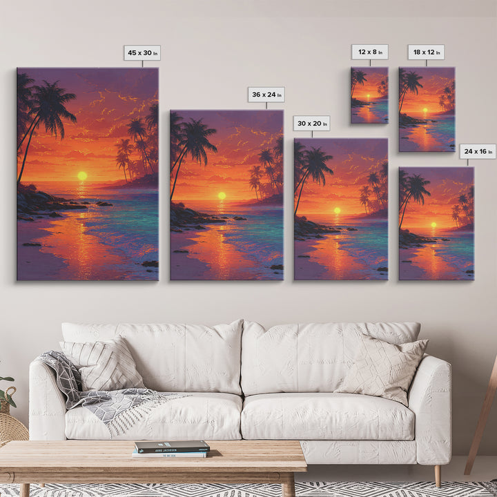 Colorful Mystic Ocean Wave With Buddha Silhouette Wall Art Canvas Print Vibrant Spiritual Home Decor