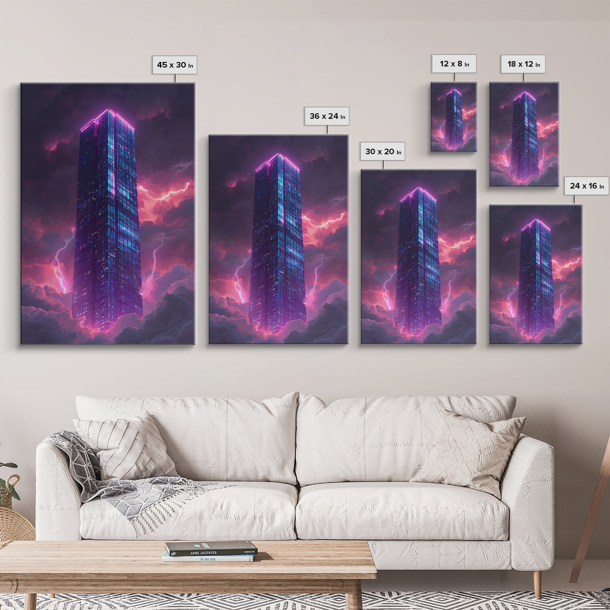 Surreal Mountain Floating Rock Face With Soft Colorful Sky Wall Art Canvas Print Modern Home Decor