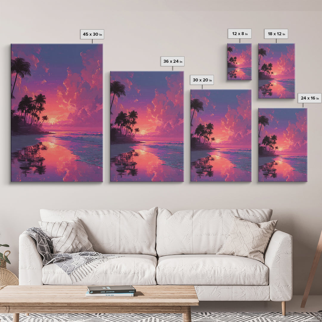 Gorgeous Scenic Canyon Landscape With Sunlight Reflecting In Water Digital Art Canvas Print Large Wall Art For Southwestern Home Decor