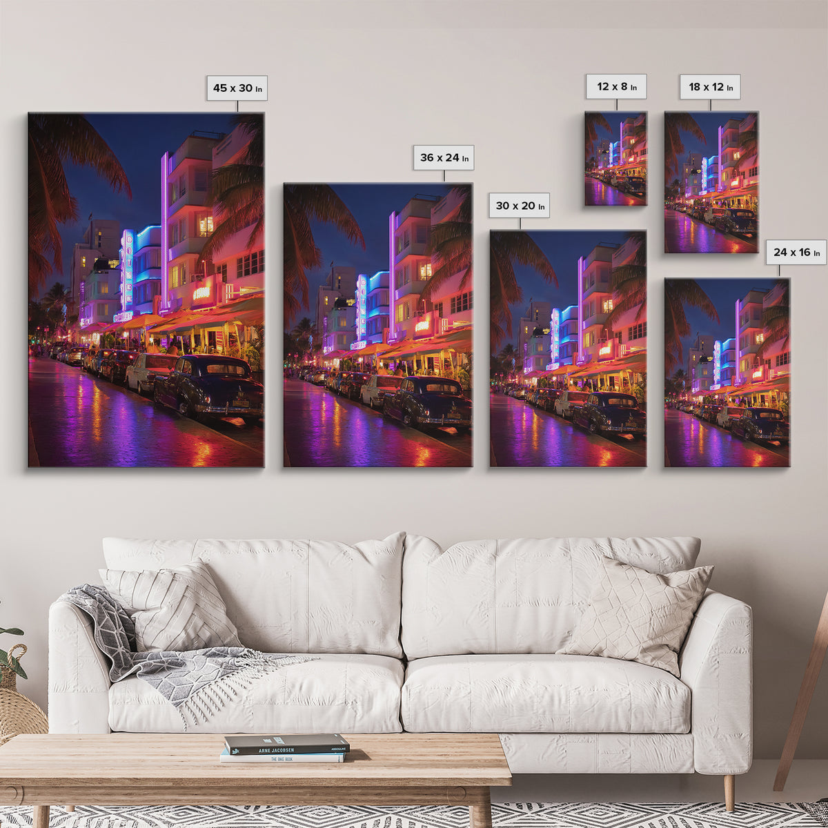 Digital Futuristic Waterfall With Vibrant Pink Light And Abstract Landscape Elements Modern Wall Art Print