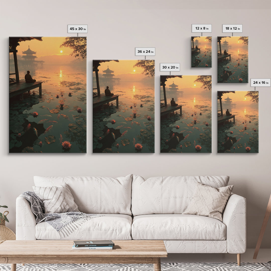 Dramatic Rocky Mountain Landscape With Pine Trees And Sunset Lighting Original Framed Canvas Print Scenic Nature Wall Art For Living Room