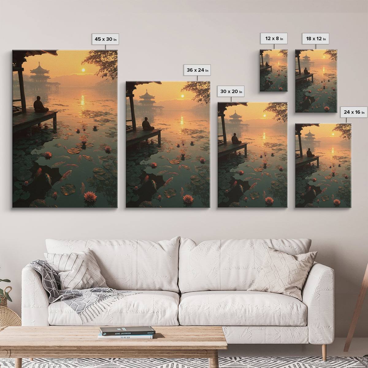 Dramatic Rocky Mountain Landscape With Pine Trees And Sunset Lighting Original Framed Canvas Print Scenic Nature Wall Art For Living Room