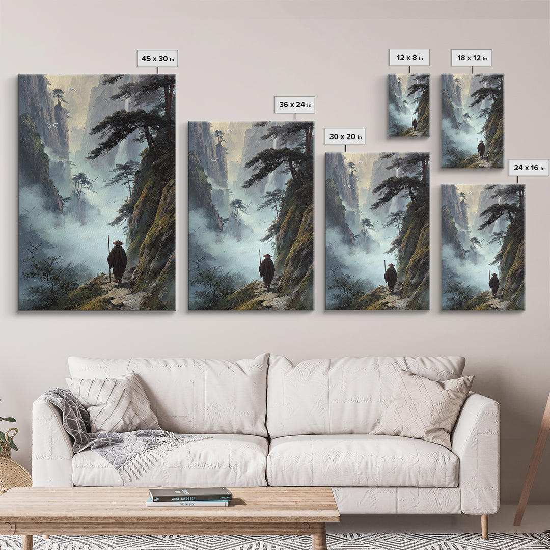 Zen Balance Stones With Water Reflection Minimalist Neutral Tone Painting Wall Art Canvas Print For Modern Decor