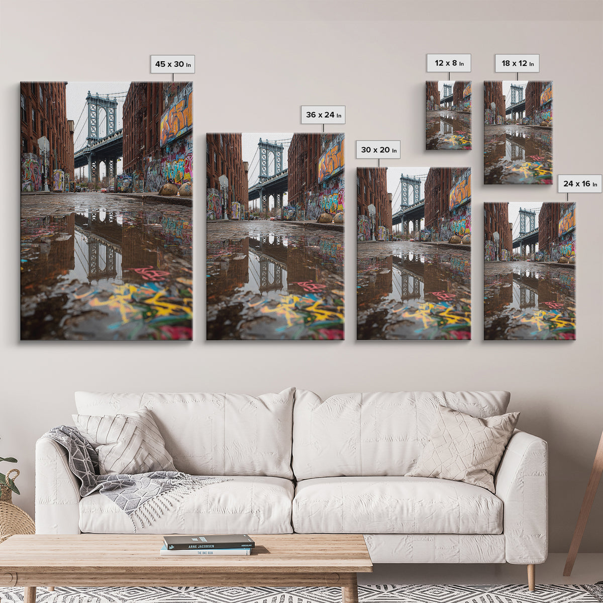 Mystical Night Scene Of Lanterns Illuminating Ancient Middle Eastern Street - Framed Canvas Print For Warm Wall Art And Ethnic Home Decor