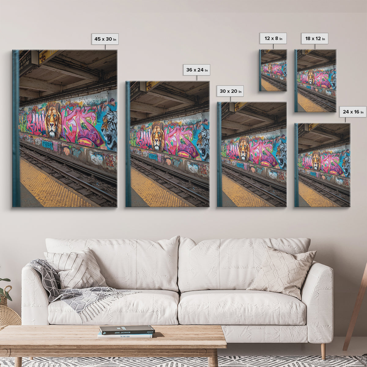 Abandoned Urban Ruins Graffiti Art Canvas Print Unique Wall Art For Industrial Home Decor And Loft Spaces