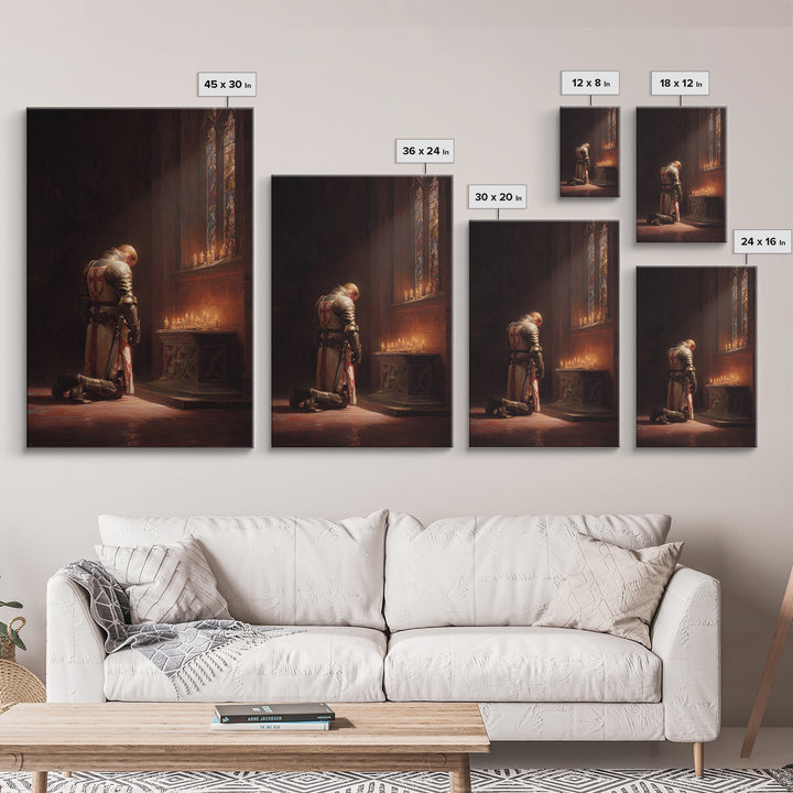Epic Battle Scene Fantasy Warrior Angels And Knights Battle Framed Canvas Print Modern Wall Art For Office