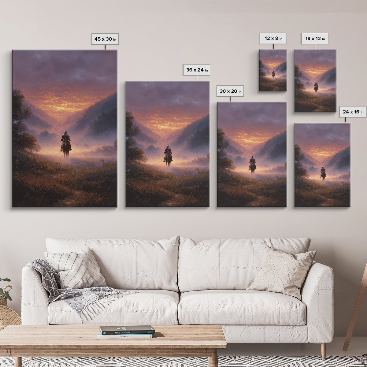 Rustic Islamic Mosque At Sunset Vibrant Orange Original Oil Painting Canvas Print Wall Art