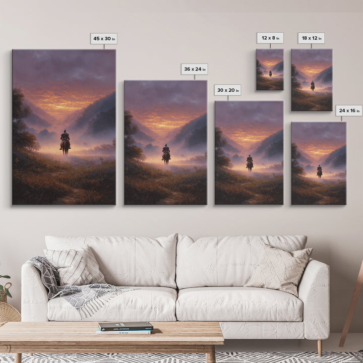 Rustic Islamic Mosque At Sunset Vibrant Orange Original Oil Painting Canvas Print Wall Art