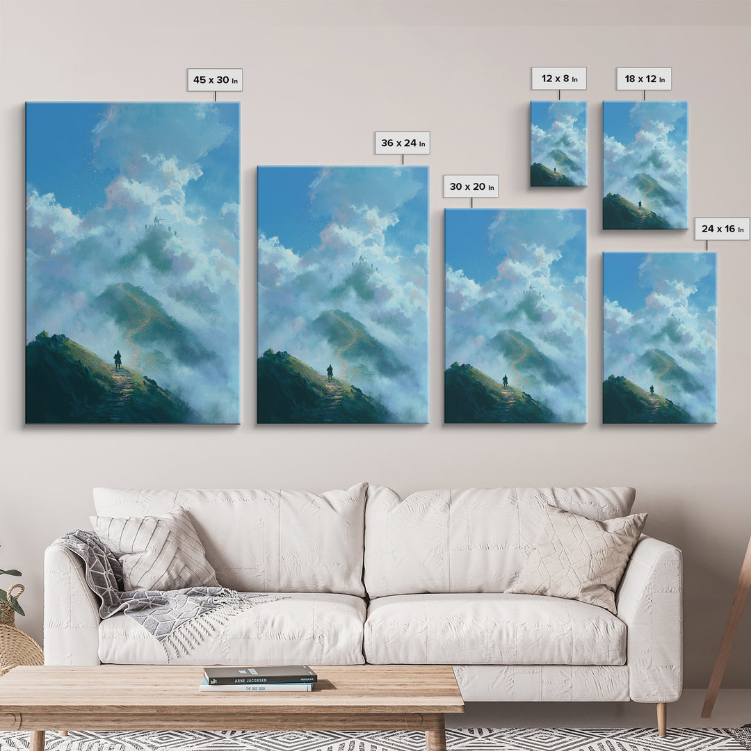 Stormy Lake Landscape Oil Painting Moody Nature Wall Art - Canvas Print For Rustic Living Room And Cabin Decor