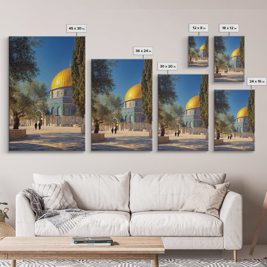 Historic Islamic Manuscript Studio Beautiful Framed Canvas Print Educational And Religious Wall Art