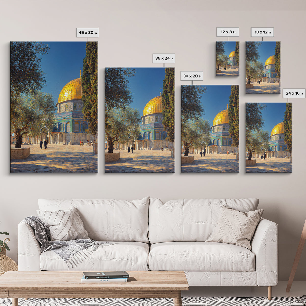 Historic Islamic Manuscript Studio Beautiful Framed Canvas Print Educational And Religious Wall Art