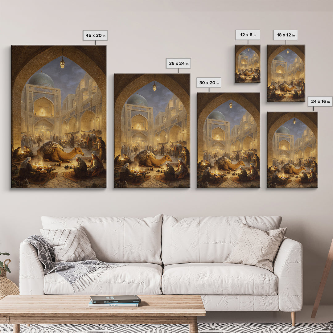 Golden Hour At Historic Jerusalem Ancient Architecture With Shadows Canvas Print Wall Art For Spiritual Home Decor And Travel Lovers