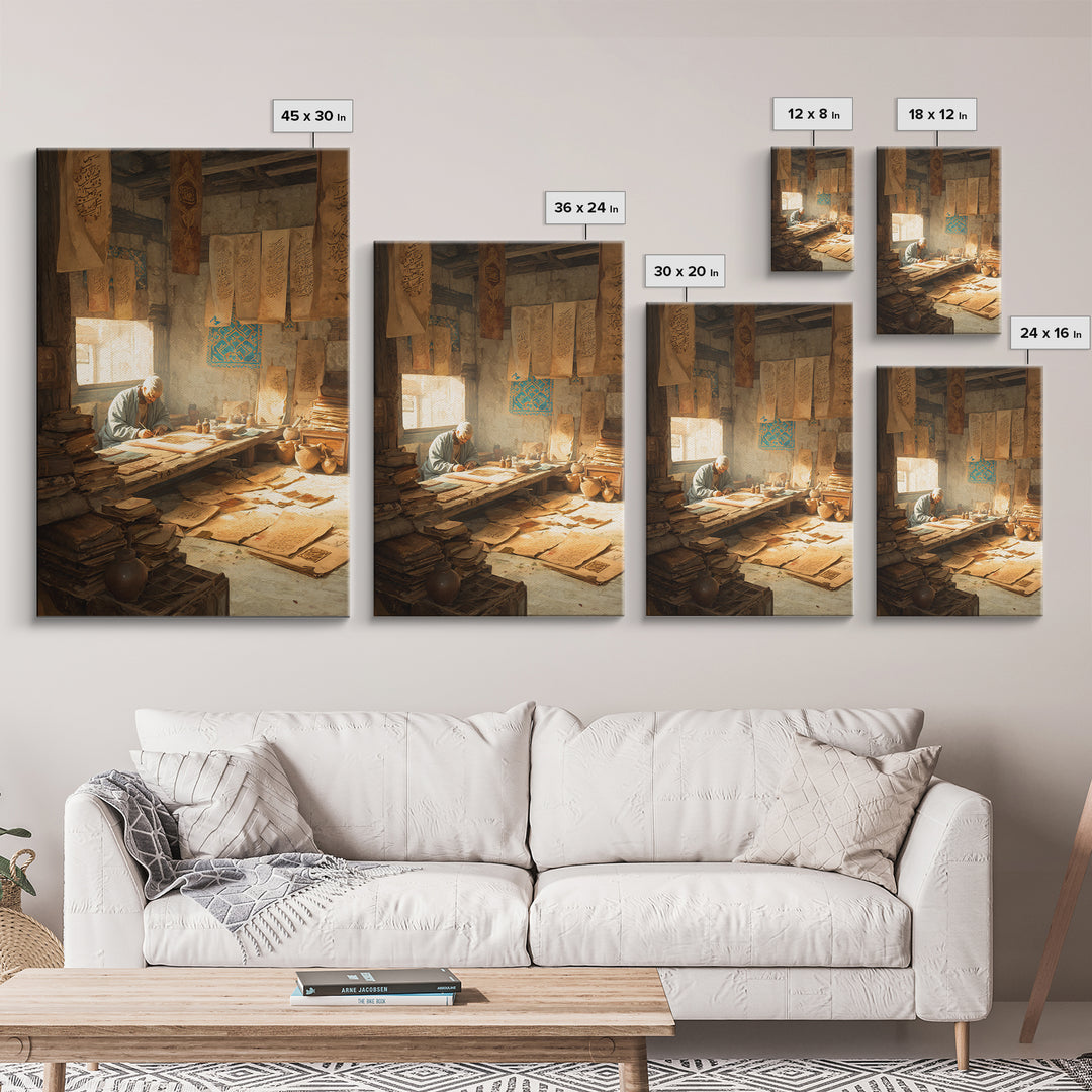 Peaceful Cityscape With Birds Flight And Warm Sunset Light Framed Canvas Print Urban Wall Art For Home Decor