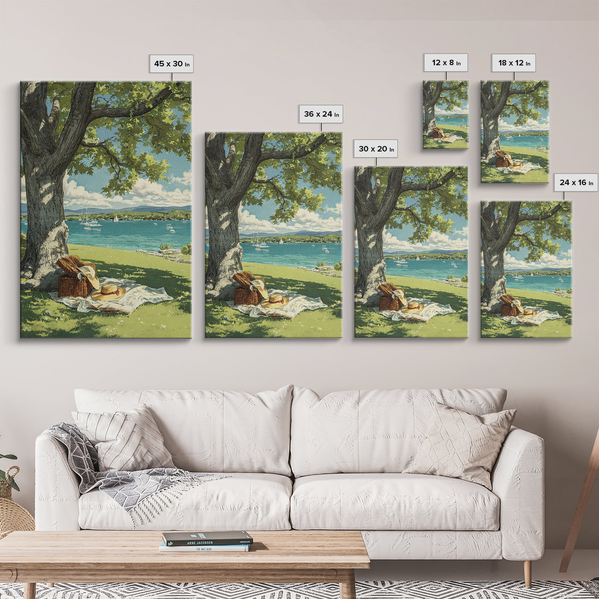 Lion Mural On Blue Tiled Underground Wall Art Canvas Print Wildlife Painting For Unique Home Decor