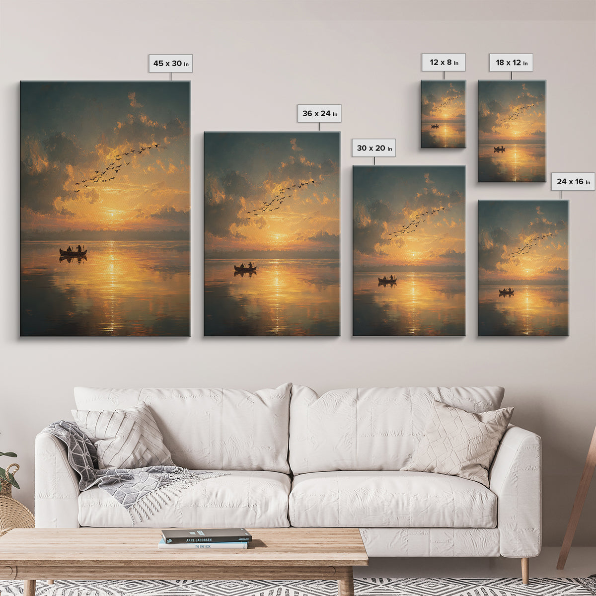 Radiant Sunbeam Breaking Through Clouds With Figure Standing Epic Inspirational Wall Art Canvas Print For Office