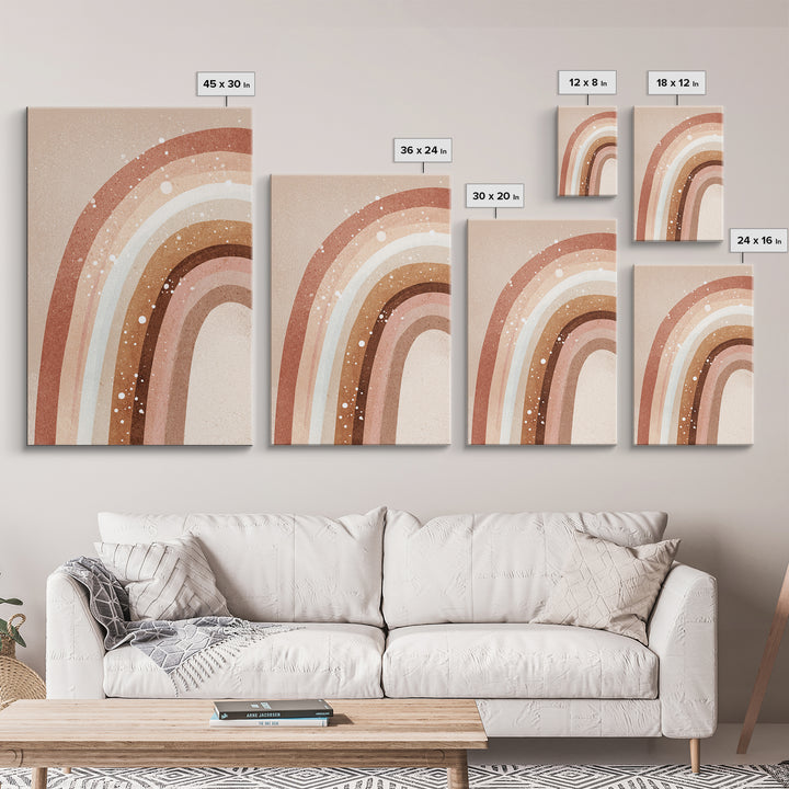 Boho Terracotta Rainbow Wall Art, Neutral Abstract Print, Earth Tone Decor, Nursery Wall Art, Minimalist Home Decor Gift