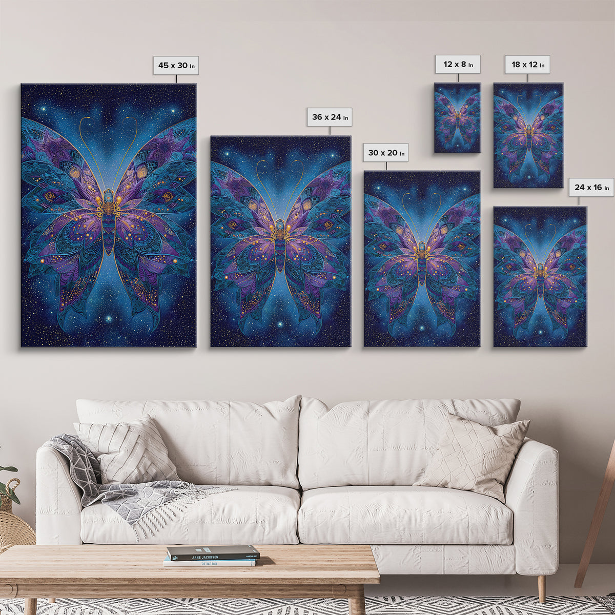 Neon City Skyline Nightscape Wall Art Canvas Print Retro Futuristic Urban Home Decor
