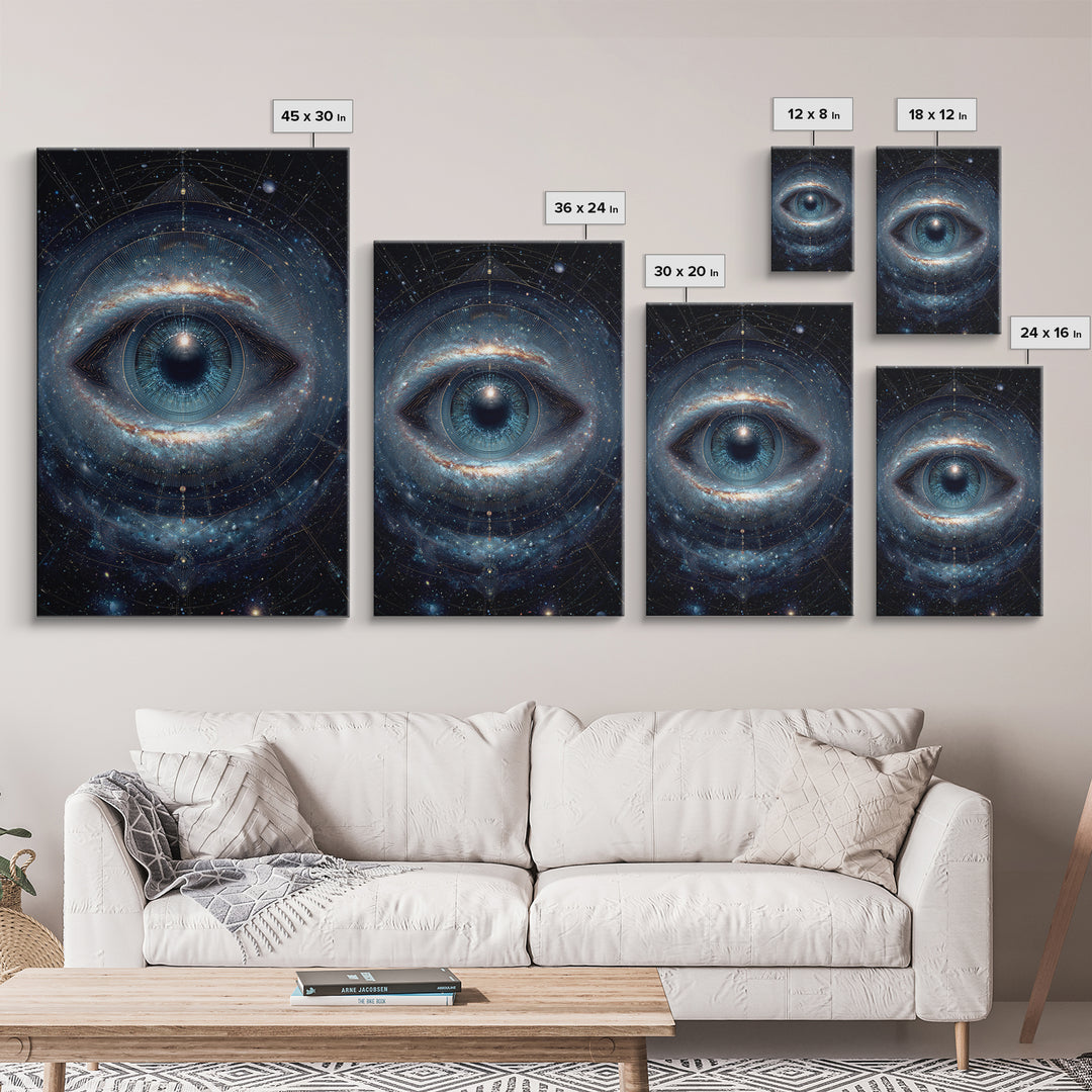 Cosmic Eye Galaxy Universe Abstract Space Art Canvas Print Modern Wall Art For Living Room Or Office Decor