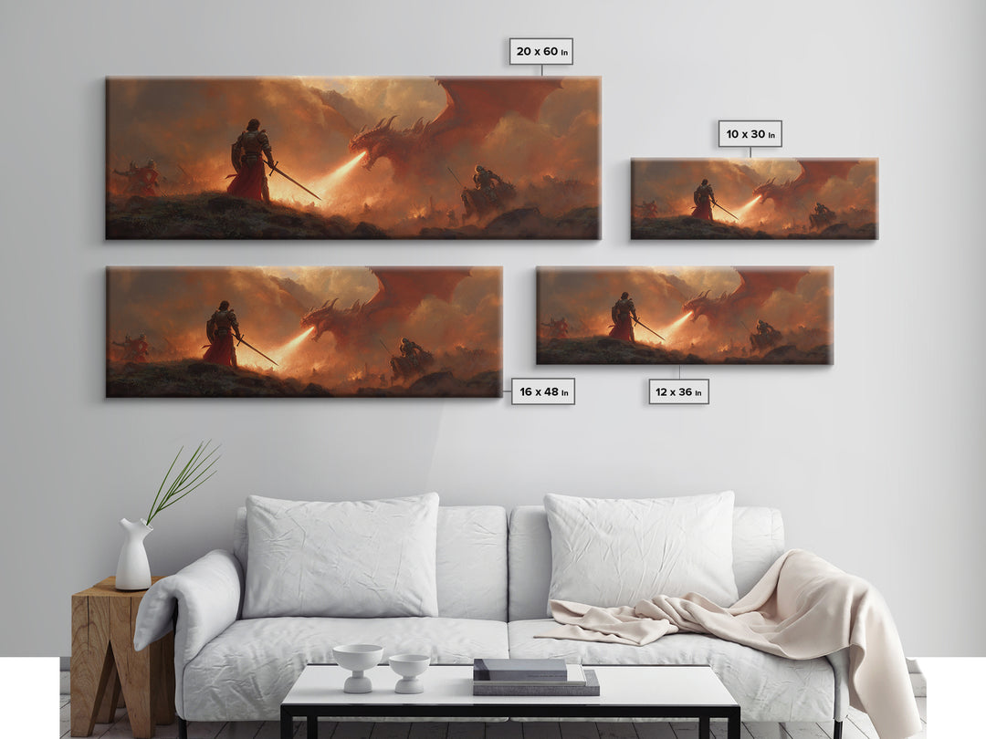 Angelic Canvas Print Featuring Holy Warrior With Sword And Radiant Wings Illuminated In Heavenly Light Spiritual Wall Art For Inspirational Home Decor