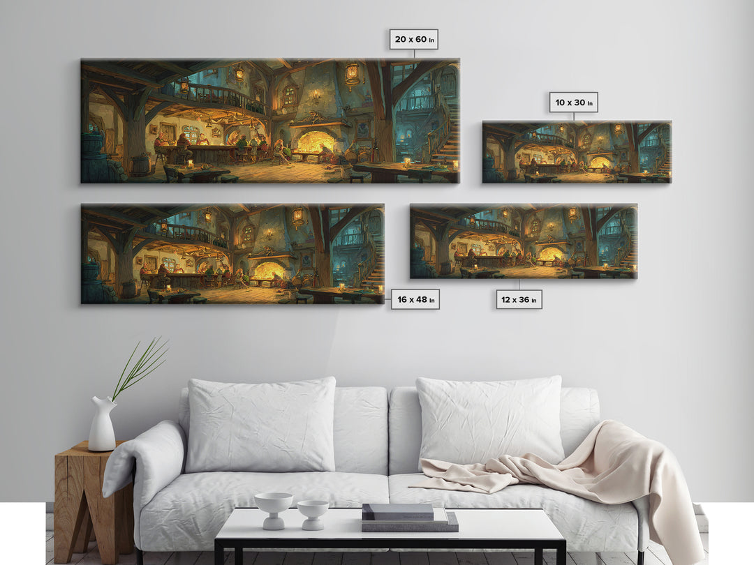 Intricate Blue And Gold Moroccan Tile Pattern Wall Art Canvas Print For Elegant Living Room Or Office Decor