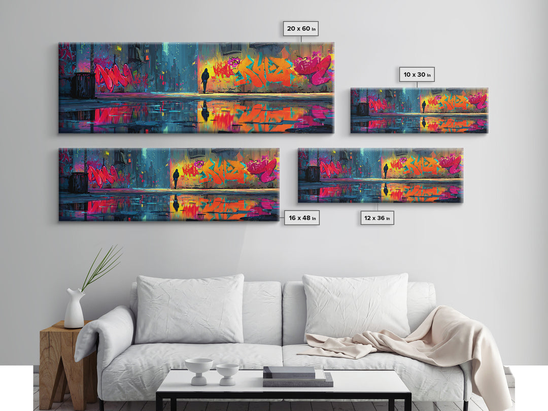Tranquil Colorful Sunset Lake View With Two People Fishing Original Oil Painting Wall Art Canvas Print