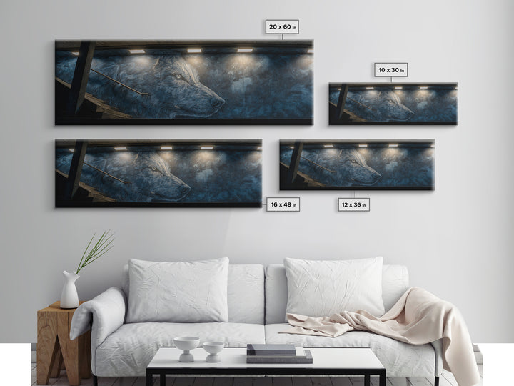 Nighttime Islamic Cityscape With Glowing Mosque Painting - Canvas Print, Islamic Wall Art, Religious Decor, Spiritual Home Decor, Gift