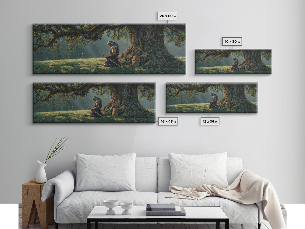 Sunlit Kayakers On Sparkling River Surrounded By Mountain Landscape Wall Art Canvas Print For Nature Lovers