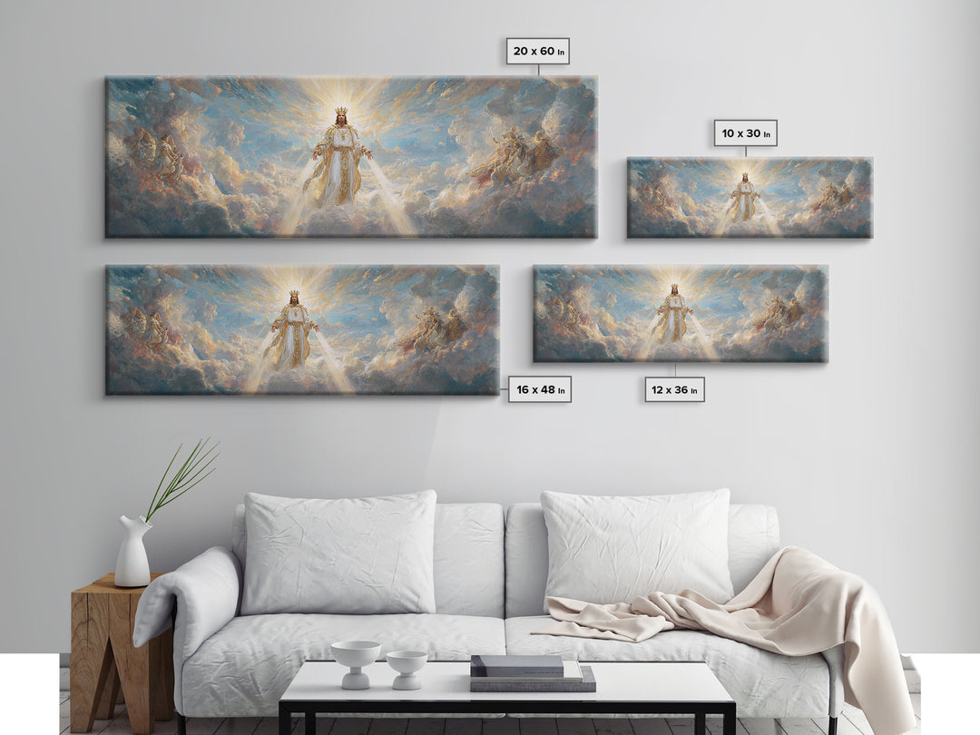 Surreal Underwater Dragon Resting On Treasure Hoard Fantasy Wall Art Canvas Print For Bedroom Or Gaming Room Decor
