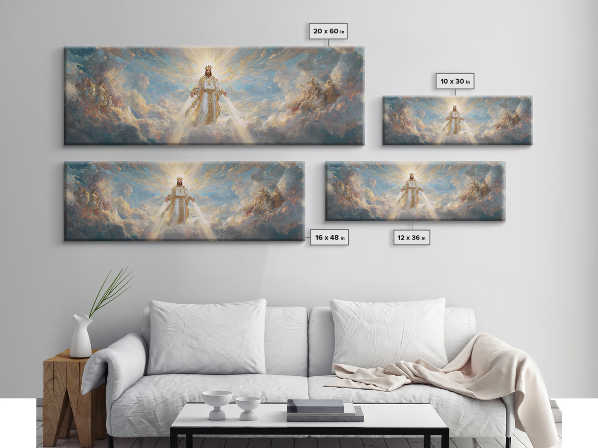 Surreal Underwater Dragon Resting On Treasure Hoard Fantasy Wall Art Canvas Print For Bedroom Or Gaming Room Decor