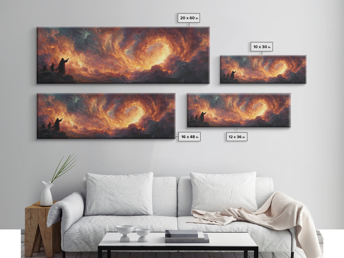Biblical Scene Of Jesus And Disciples On Ship At Night Old World Religious Wall Art Canvas Print Home Decor