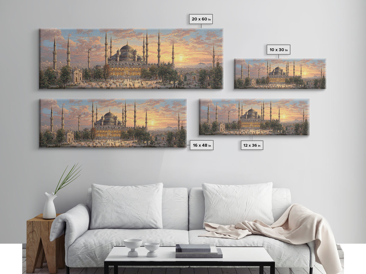 Mystical Figure Standing Among Enormous Glowing Crystals Canvas Print Fantasy Wall Art for Magical Home Decor and Inspiration