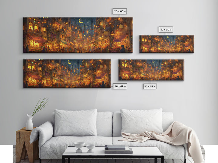 Calm Mountain Lake Canoe Landscape Oil Painting Wall Art Serene Nature Scene Large Framed Canvas Print