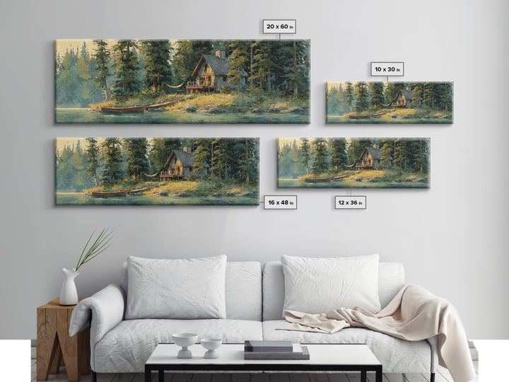 Nighttime Riverside Dock With Hanging Lanterns Evening Scene Oil Painting Canvas Print Wall Art For Romantic Bedroom Decor