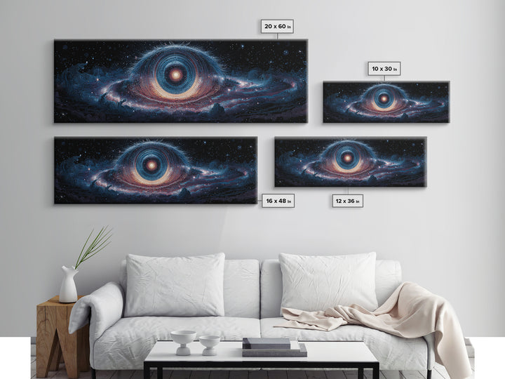 Cosmic Eye Black Hole Galaxy Wall Art, Celestial Canvas Print, Astronomy Decor, Space Wall Decor, Sci Fi Art Print, Home Decor