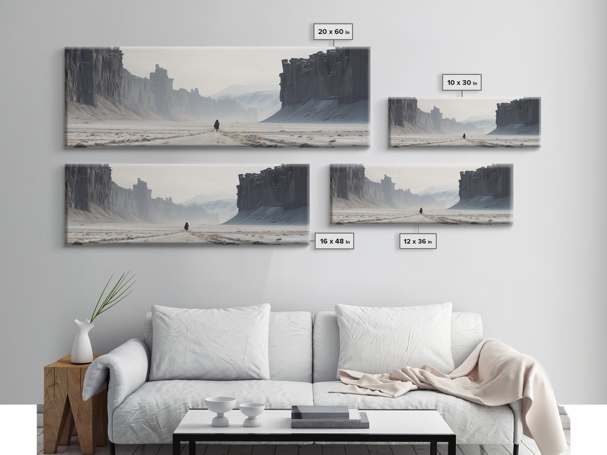 The Wanderer - Framed Canvas Print - Scifi Wall Art - Game Room Decor - Gamer Gift - Mancave Wall Art