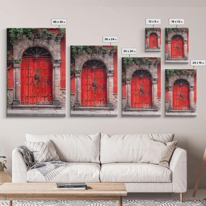 Change1 Mexican Wall Art, Framed Canvas Print, Old Town Mexico Architecture Wall Art, Framed Art