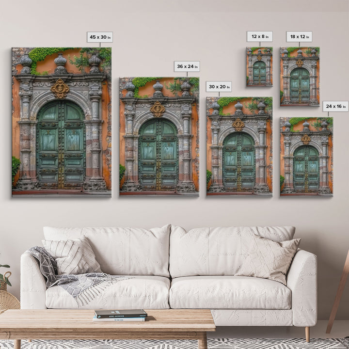 Change23 Hacienda Architecture Framed Canvas Print, Mexican Wall Art, Art of Mexico, Original Artwork, Wood Framed Ready To Hang